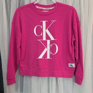 #49 Calvin Klein Fuchsia Logo Sweatshirt